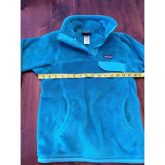 Patagonia Re-Tool Fleece Pullover Sweatshirt Jacket Womens Quarter Snap XS blue - Picture 2 of 9